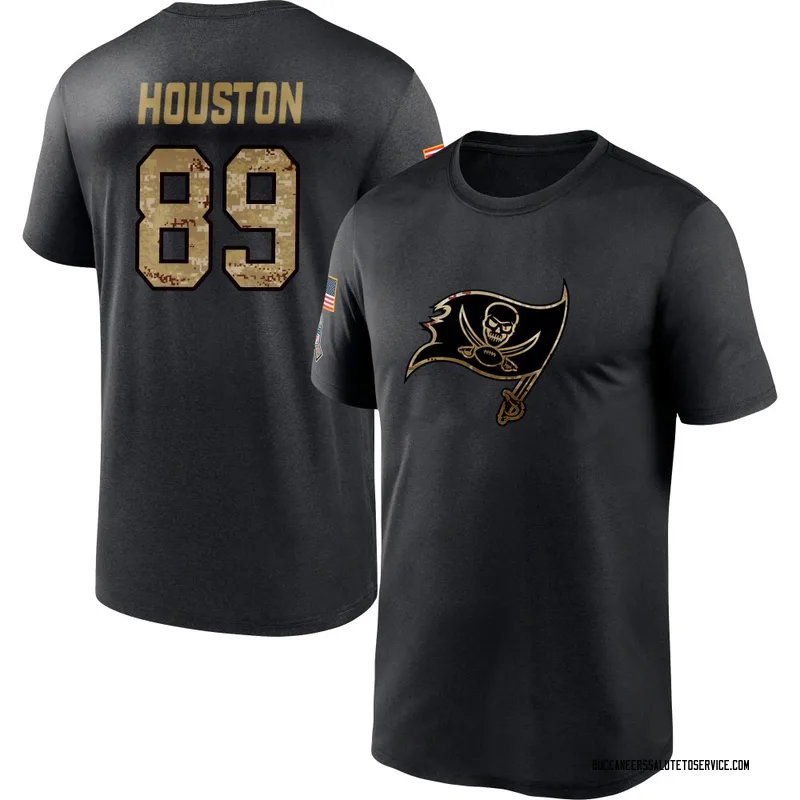 Men's Dennis Houston Tampa Bay Buccaneers Black 2020 Salute To Service Performance T-Shirt