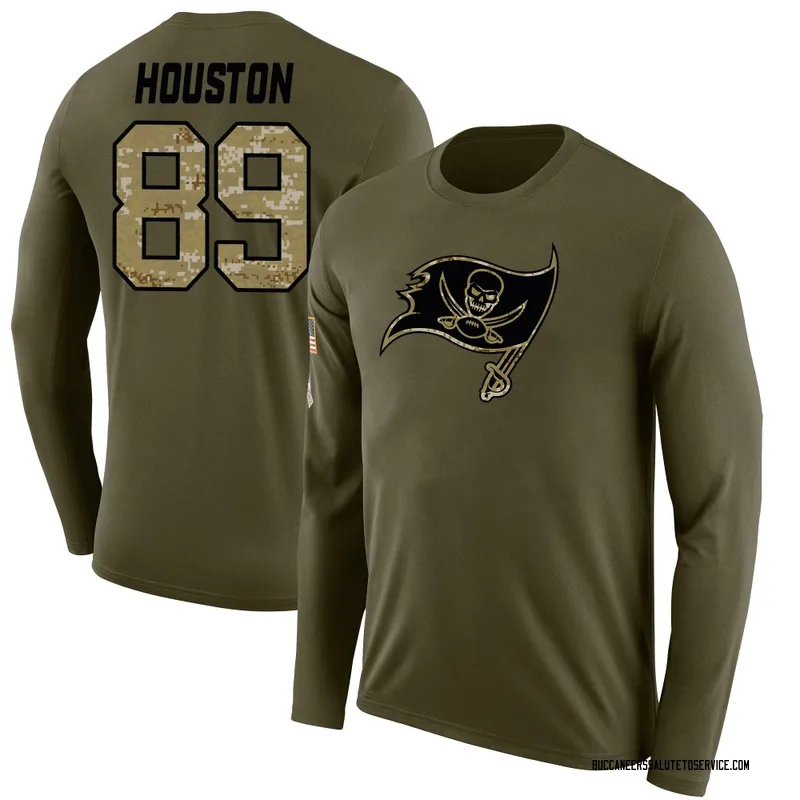 Men's Dennis Houston Tampa Bay Buccaneers Legend Olive Salute to Service Sideline Long Sleeve T-Shirt