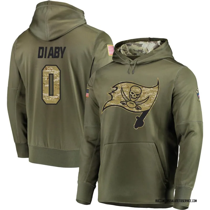 Men's YaYa Diaby Tampa Bay Buccaneers Olive Salute to Service Pullover Hoodie