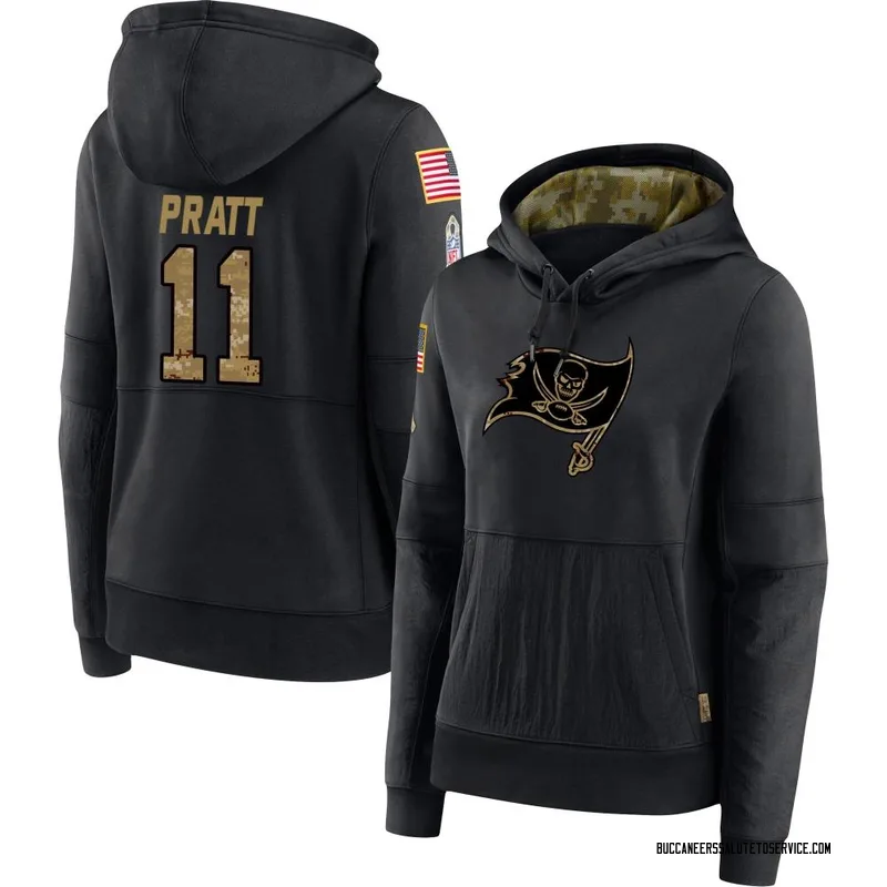 Women's Michael Pratt Tampa Bay Buccaneers Black 2020 Salute to Service Sideline Performance Pullover Hoodie