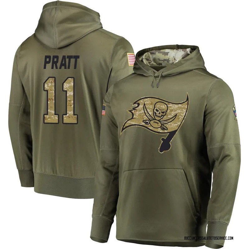 Youth Michael Pratt Tampa Bay Buccaneers Olive Salute to Service Pullover Hoodie